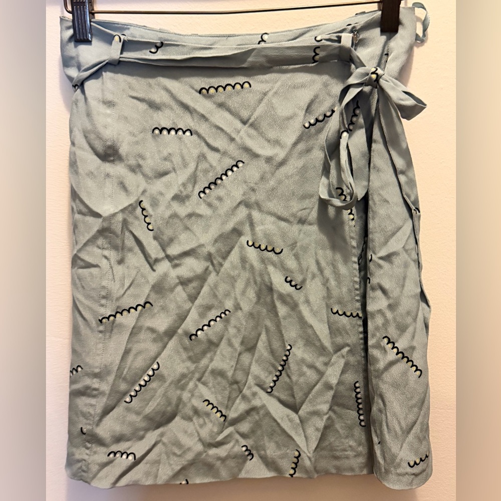 Banana Republic Stylish Blue Wrap Skirt